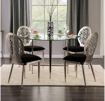 Abner Contemporary Silver Round Table