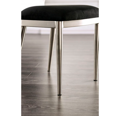 Abner Contemporary Silver, Black Side Chair (2/CTN)