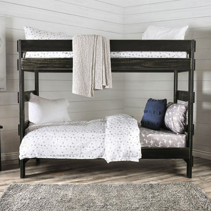 Arlette Rustic Black Bunk Bed