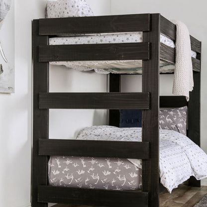 Arlette Rustic Black Bunk Bed