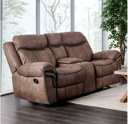 Celia Transitional Brown Living Room LoveSeat