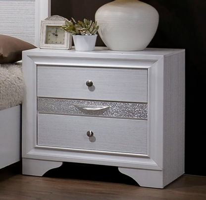 Chrissy Contemporary White Night Stand