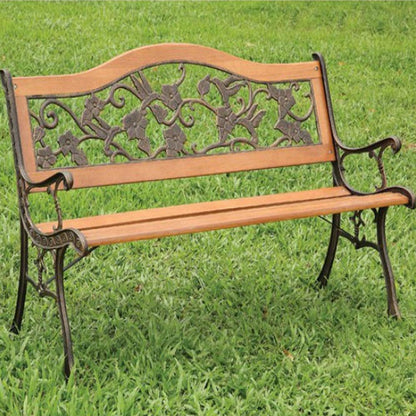 Alba Contemporary Antique Oak Patio Bench