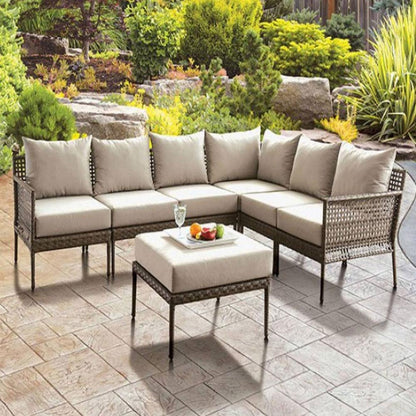 Aleisha  Contemporary Gray Patio SECTIONAL  