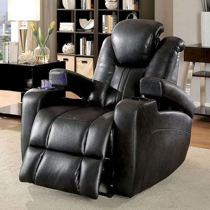 Zaurak Transitional Dark Gray Living Room Recliner