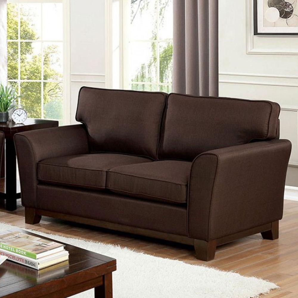 Caldicot transitional Brown Living Room Love seat