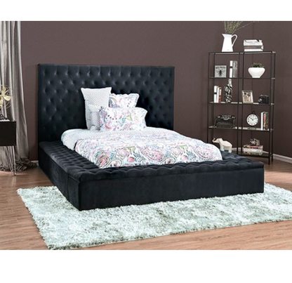 Davida Transitional Dark Gray Bed Frame