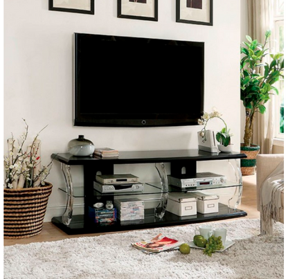 Ernst Contemporary clear Living Room 72" Tv Stand