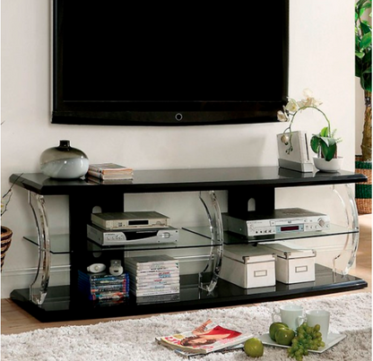 Ernst Contemporary Black Living Room 60" Tv Stand