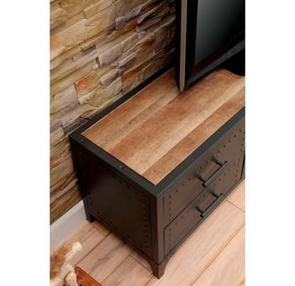 Galway Industrial Gray Living Room TV Stand