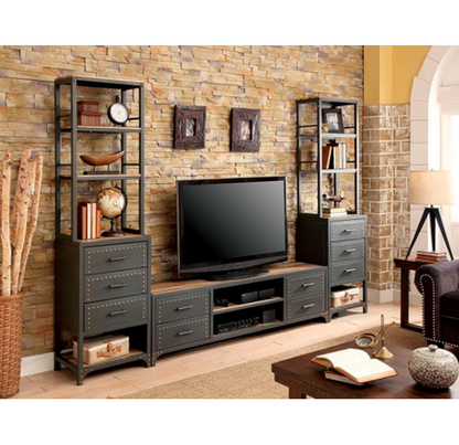 Galway Industrial Gray Living Room TV Stand