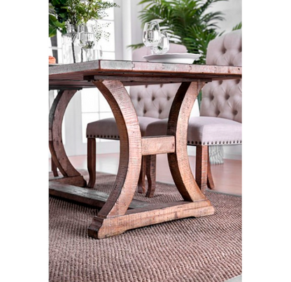 Gianna Rustic Rustic Oak, Brown 77" Dining Table