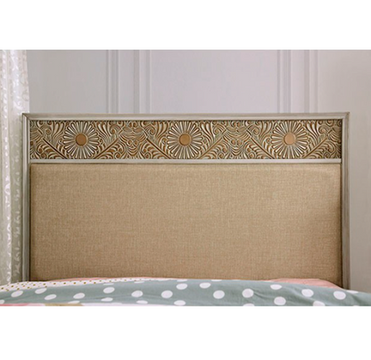 Jakarta Transitional Antique White, Beige Bed Frame