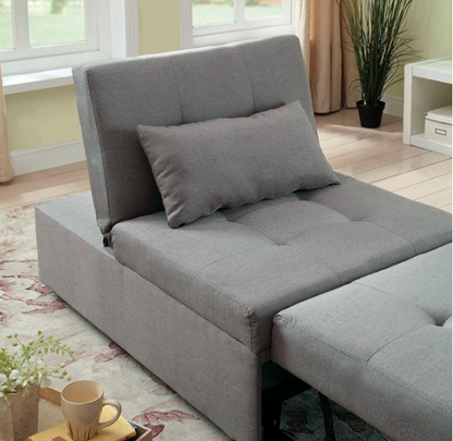 Oona Contemporary Gray Living Room Futon Sofa