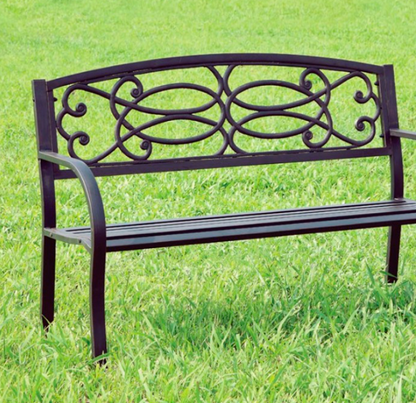 Potter Contemporary Black Patio Bench