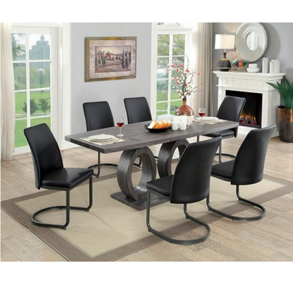 Saskia Contemporary Gray Dining Table