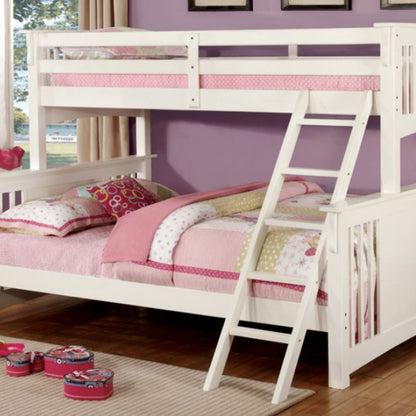 Spring Creek Cottage White Twin/Full Bunk Bed