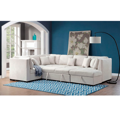 Tryna Contemporary Beige Living Room Sectional