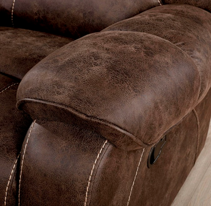 Kennedy Transitional Dark Brown Living Room Recliner