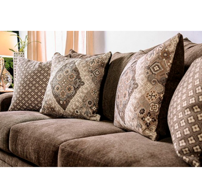 Pauline Transitional Dark Brown Living Room Sofa