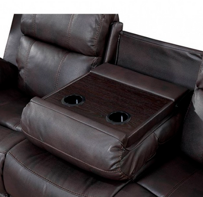 Pondera Transitional Dark Brown Living Room Sofa