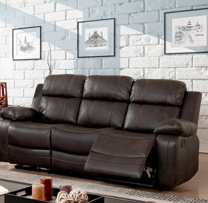 Pondera Transitional Dark Brown Living Room Sofa